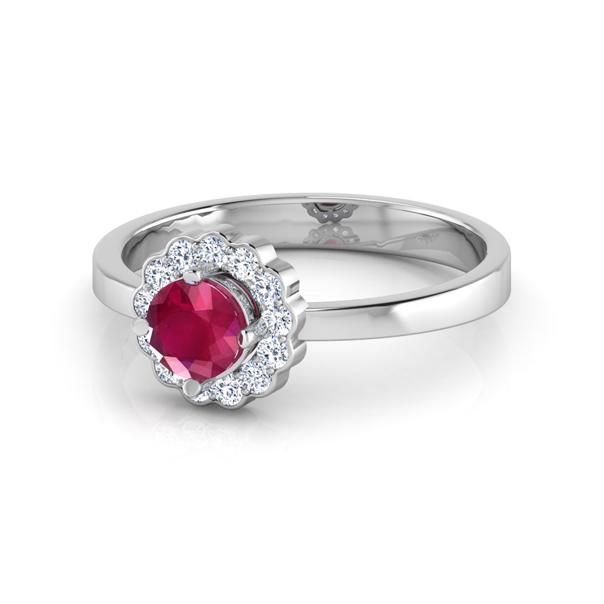 Forever Floral Diamond & Ruby Ring