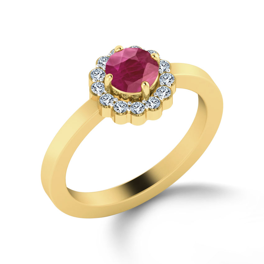 Forever Floral Diamond & Ruby Ring