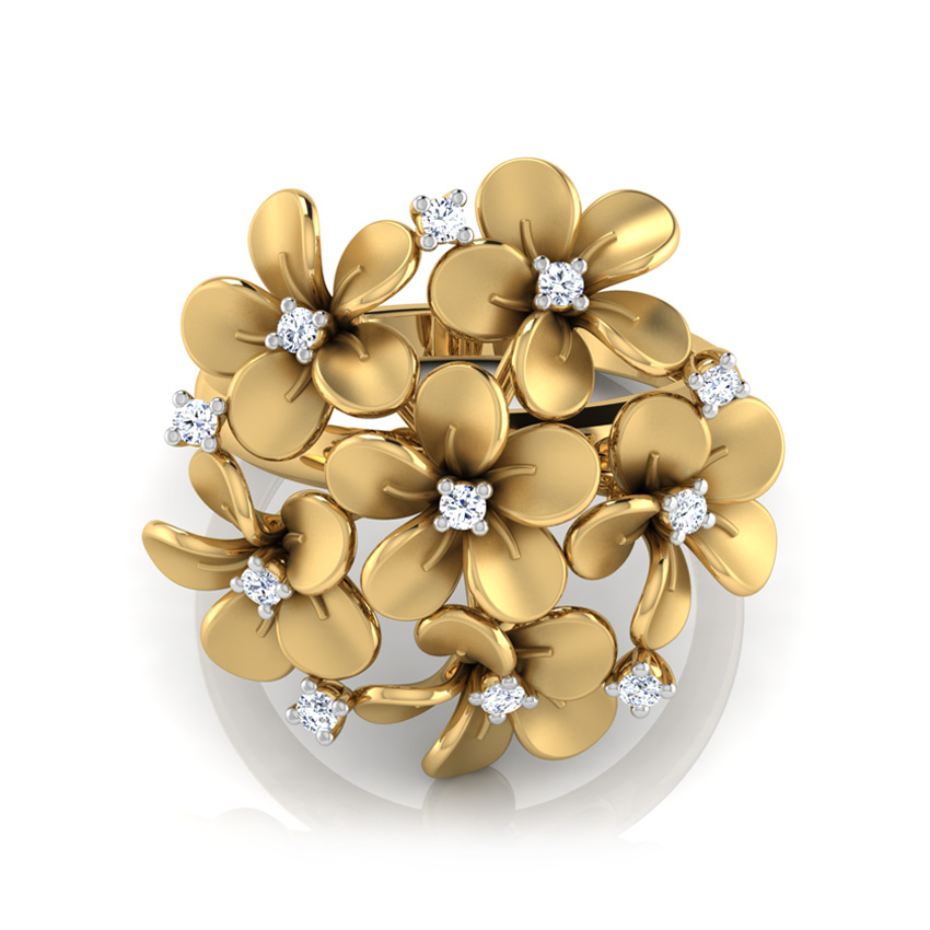Plumeria Cluster Ring