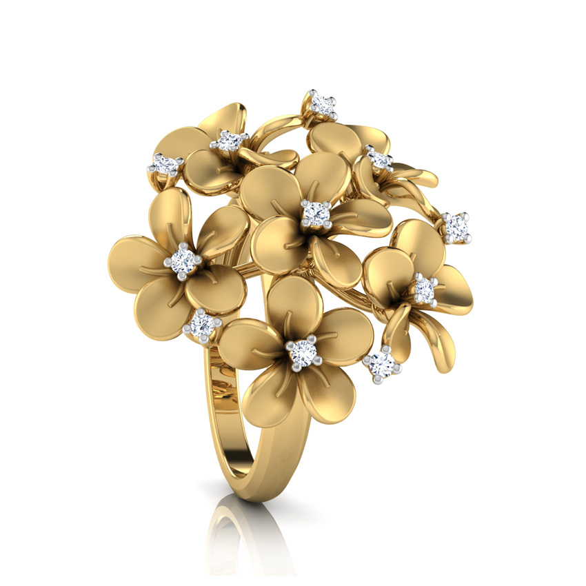 Plumeria Cluster Ring