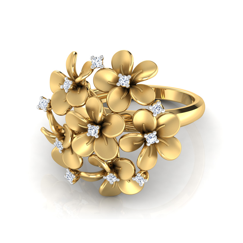 Plumeria Cluster Ring