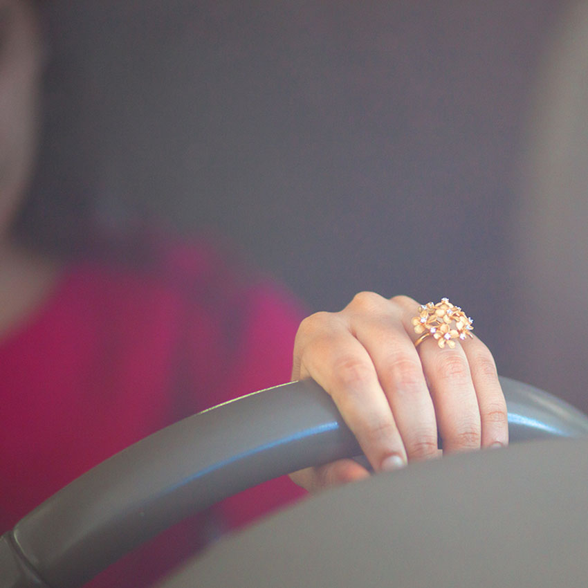Plumeria Cluster Ring