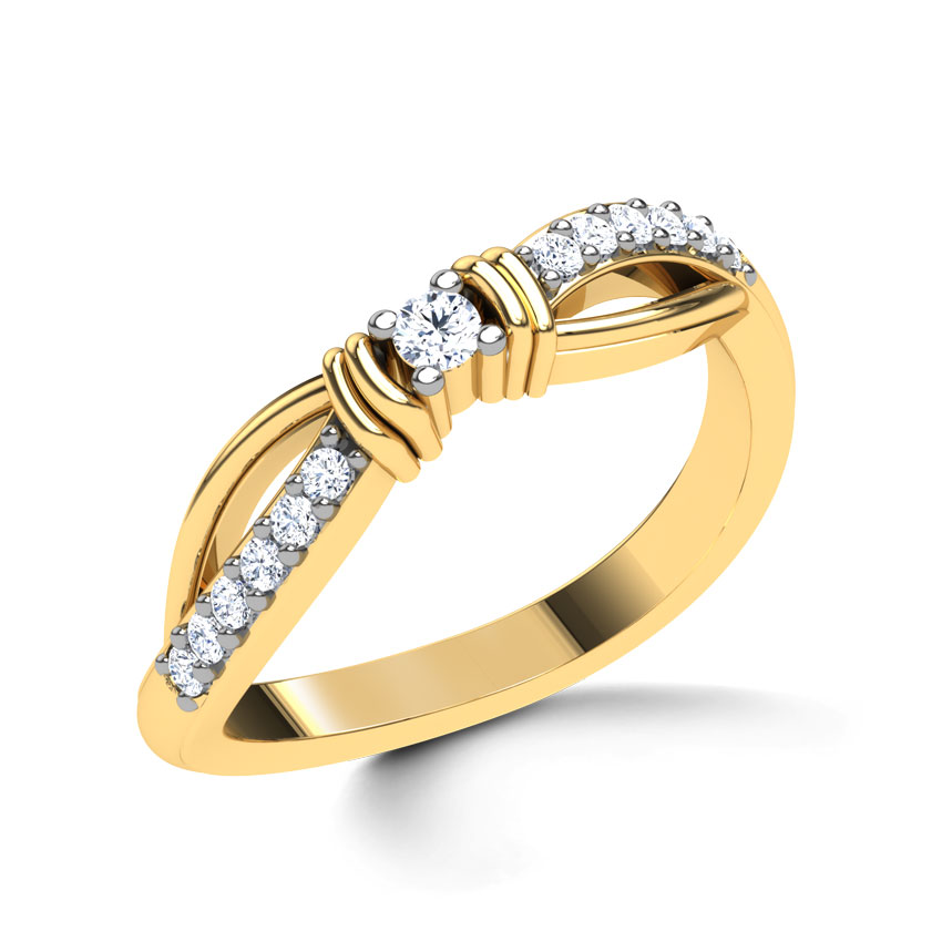 Diamond Rings 18 Karat Yellow Gold Phlox Diamond Ring