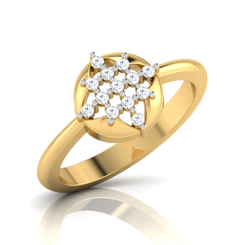 Diamond Rings 18 Karat Yellow Gold Diadem Diamond Ring