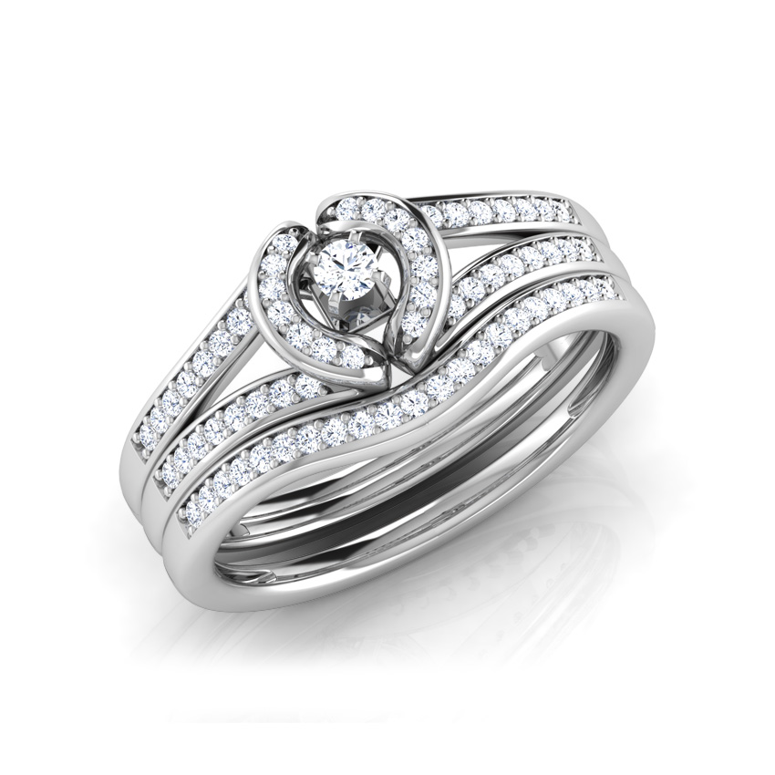 Azure Bridal Ring Set