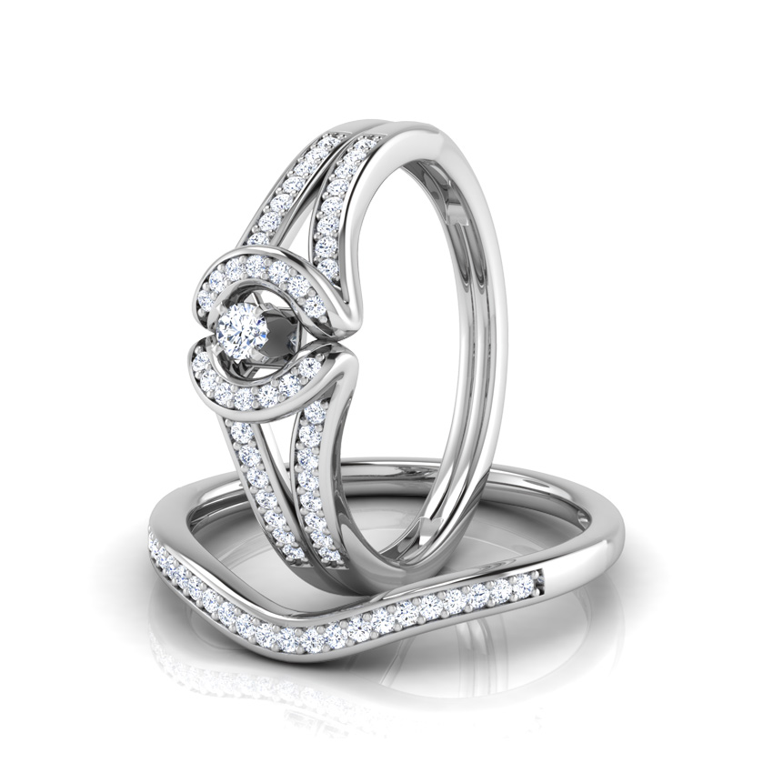 Azure Bridal Ring Set