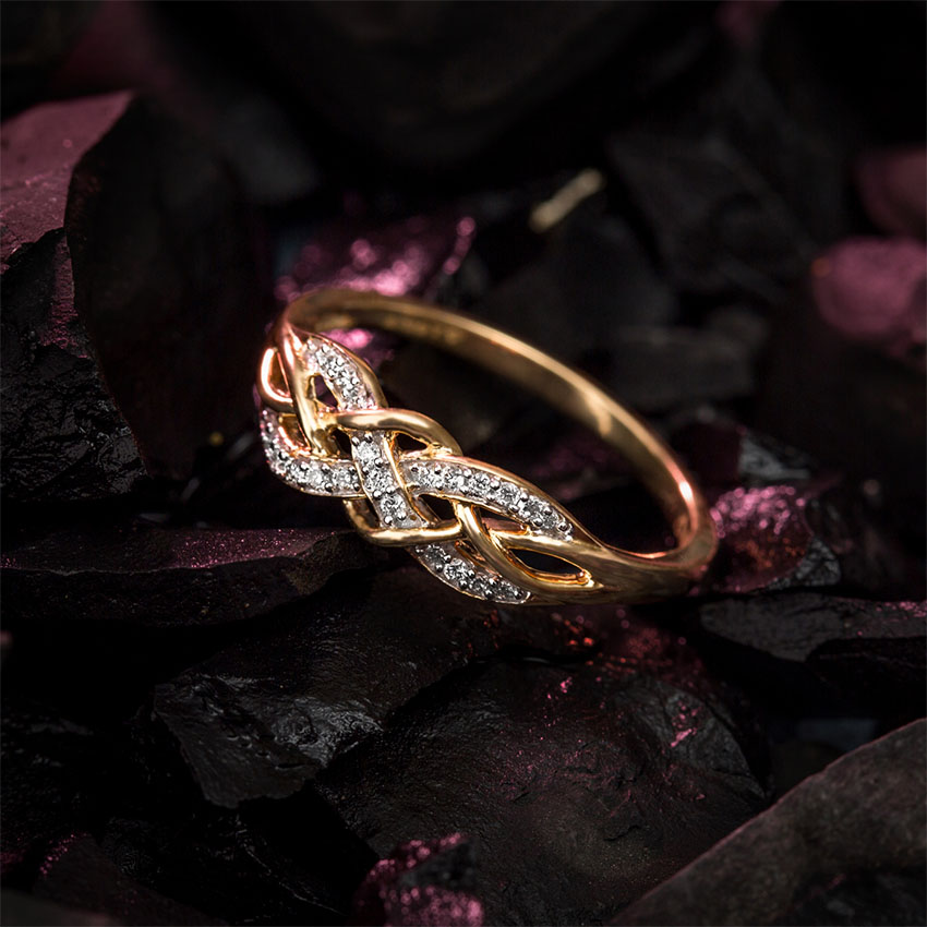 Braided Bow Diamond Ring Braided Bow Diamond Ring