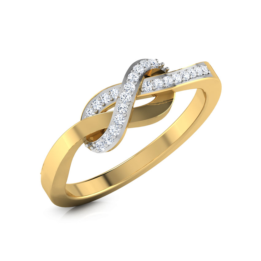 Diamond Rings 14 Karat Yellow Gold Kirah Infinity Diamond Ring
