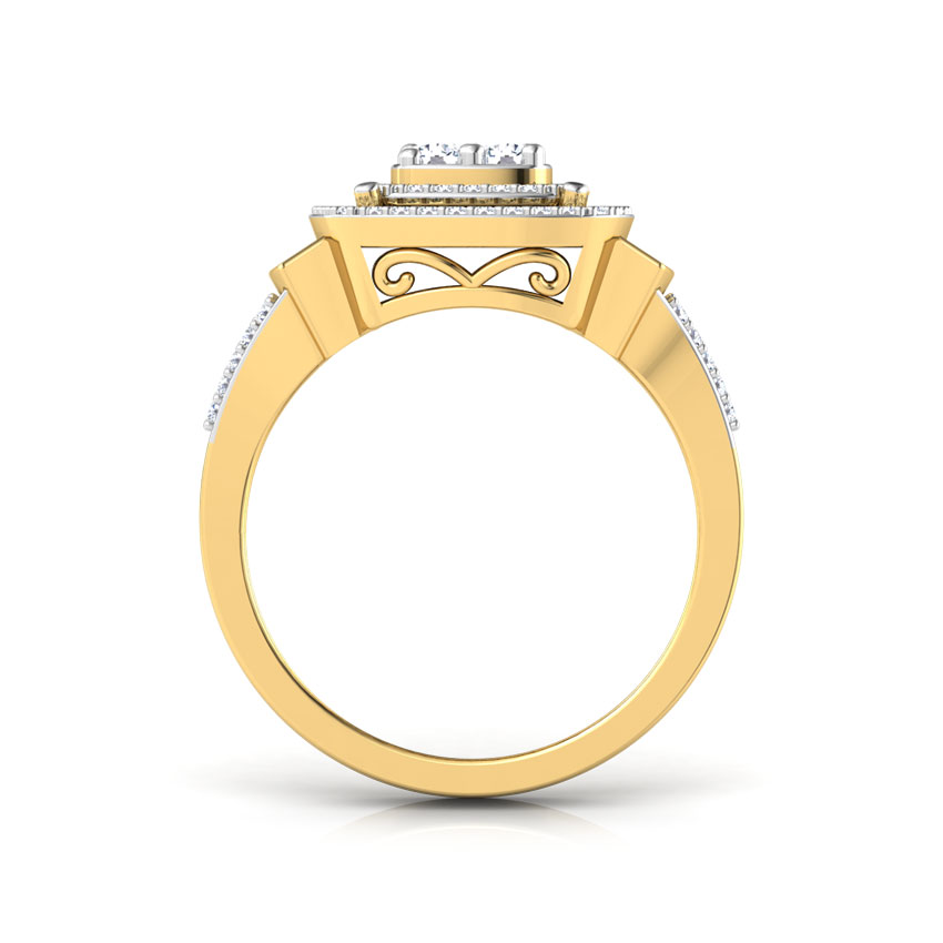 Two Row Square Diamond Ring Two Row Square Diamond Ring