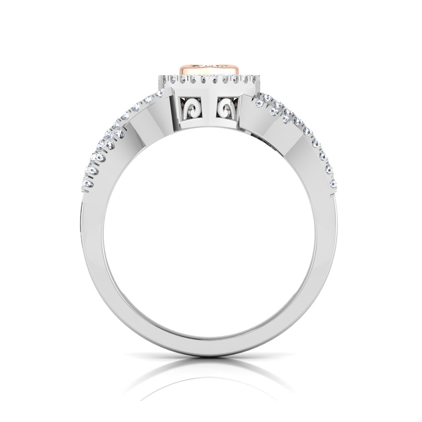 Dual Tone Heart Diamond Ring Dual Tone Heart Diamond Ring