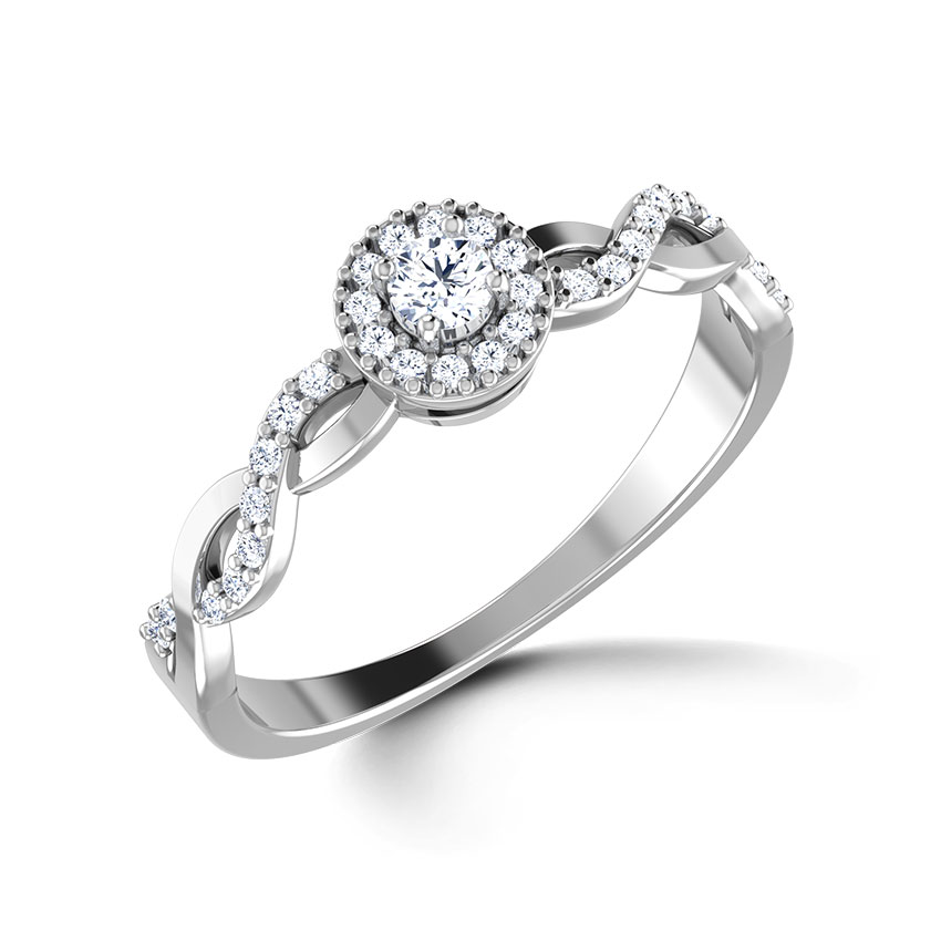 Braided Diamond Ring