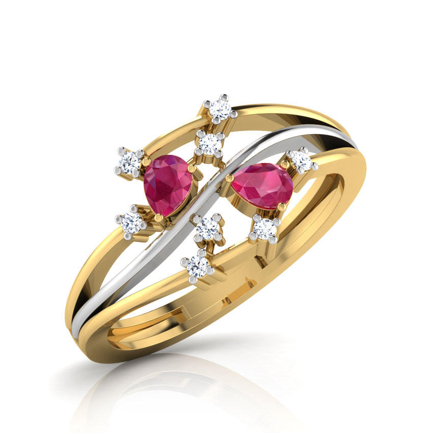 Mukula Pear Ruby Ring