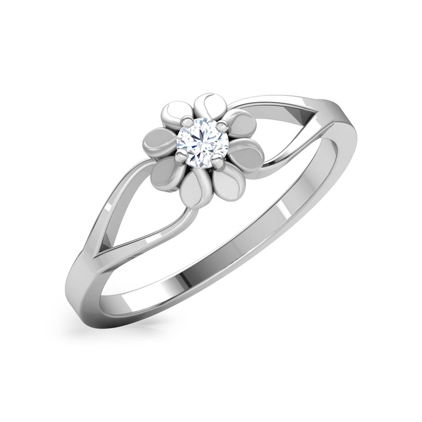 Lacey Daisy Platinum Ring