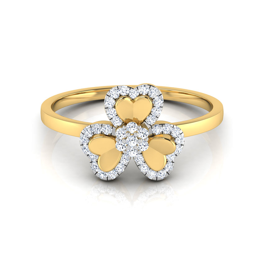 Trio Heart Petal Diamond Ring Trio Heart Petal Diamond Ring