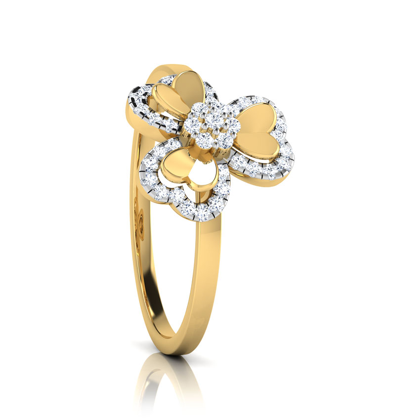 Trio Heart Petal Diamond Ring Trio Heart Petal Diamond Ring