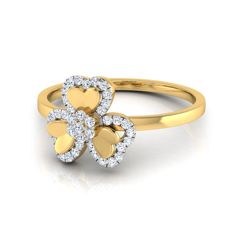 Trio Heart Petal Diamond Ring Trio Heart Petal Diamond Ring