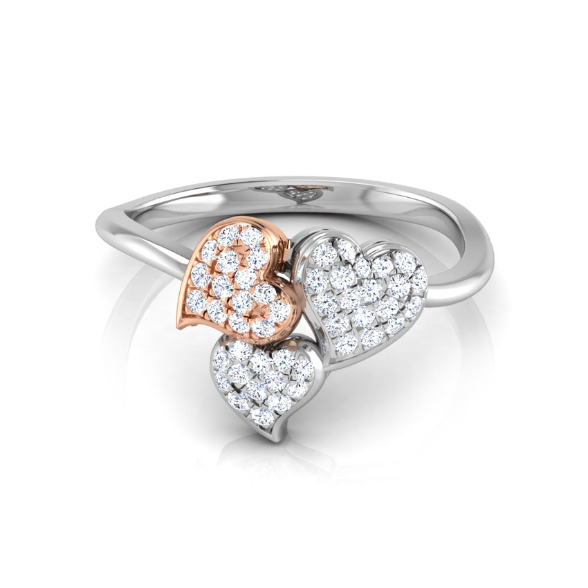 Trio Heart Diamond Ring