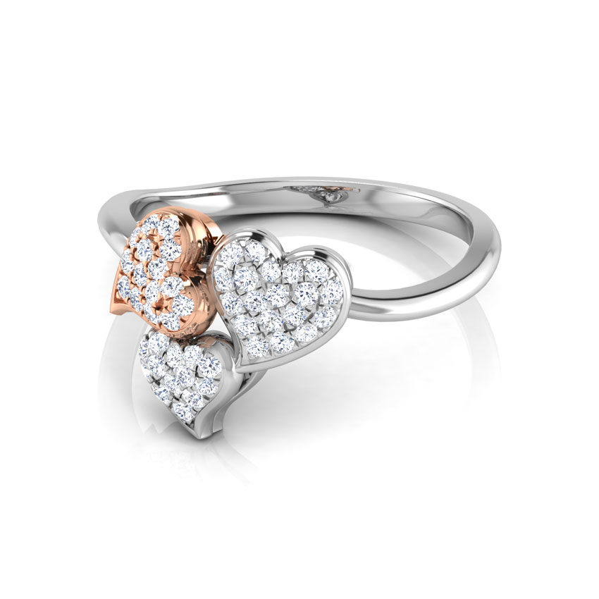 Trio Heart Diamond Ring