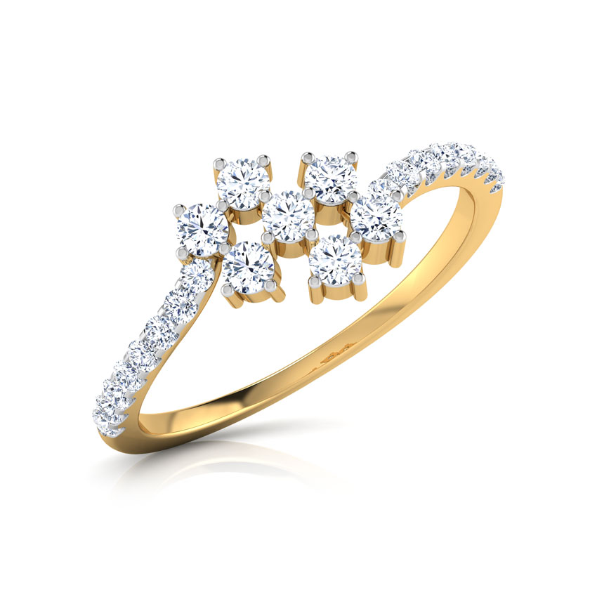 Diamond Rings 18 Karat Yellow Gold Florrie Shine Diamond Ring