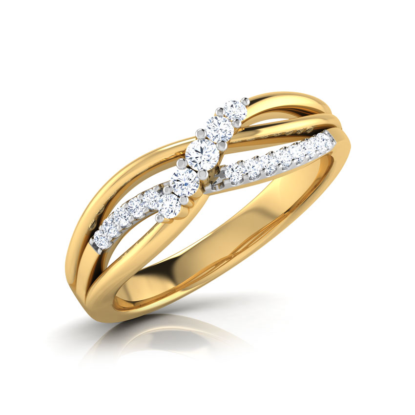 Diamond Rings 18 Karat Yellow Gold Karla Twine Diamond Ring