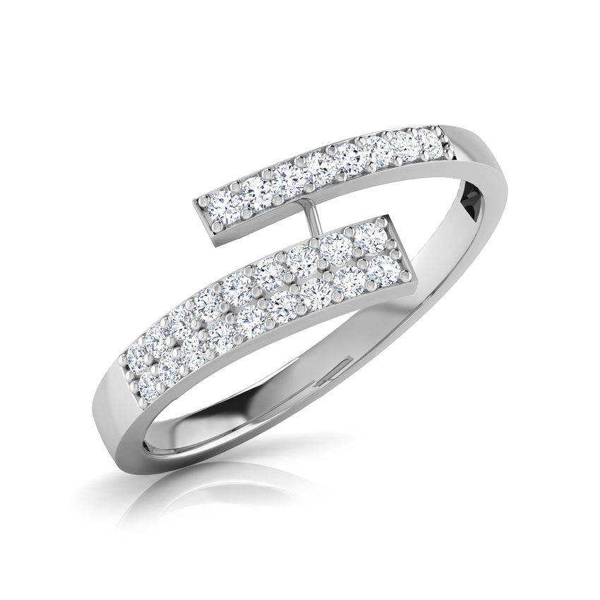 Diamond Rings 18 Karat White Gold Linda Arc Diamond Ring