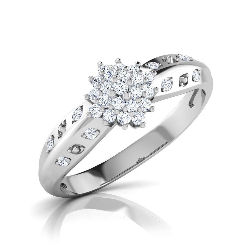 Diamond Rings 18 Karat White Gold Cecely Dazzling Diamond Ring