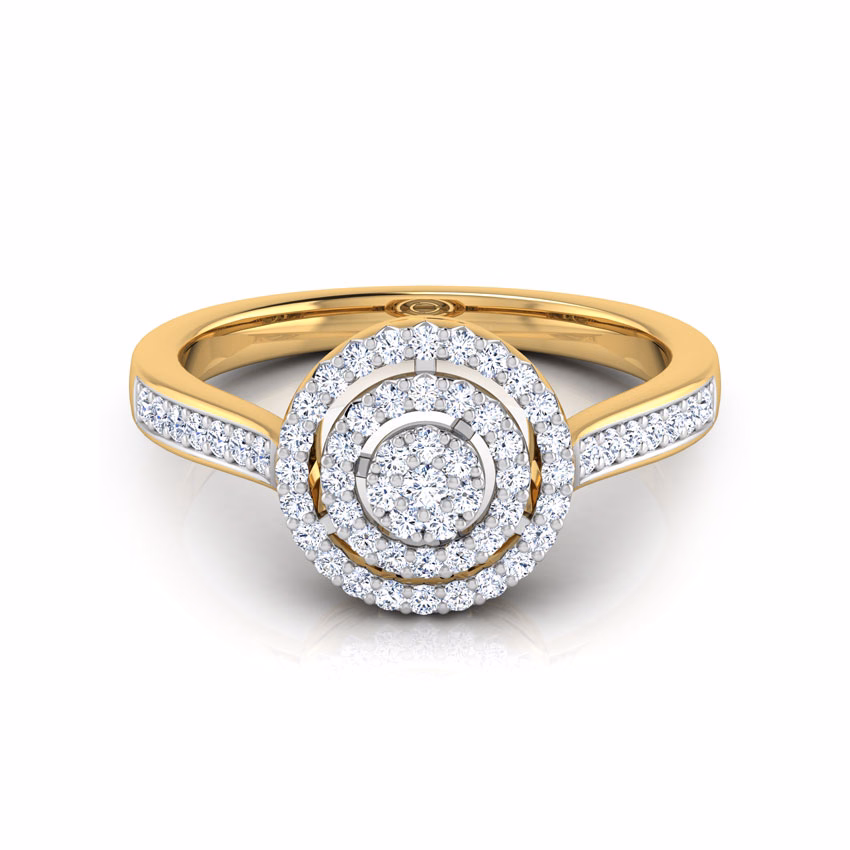 Diamond Rings 18 Karat Yellow Gold Ripple Dazzle Diamond Ring