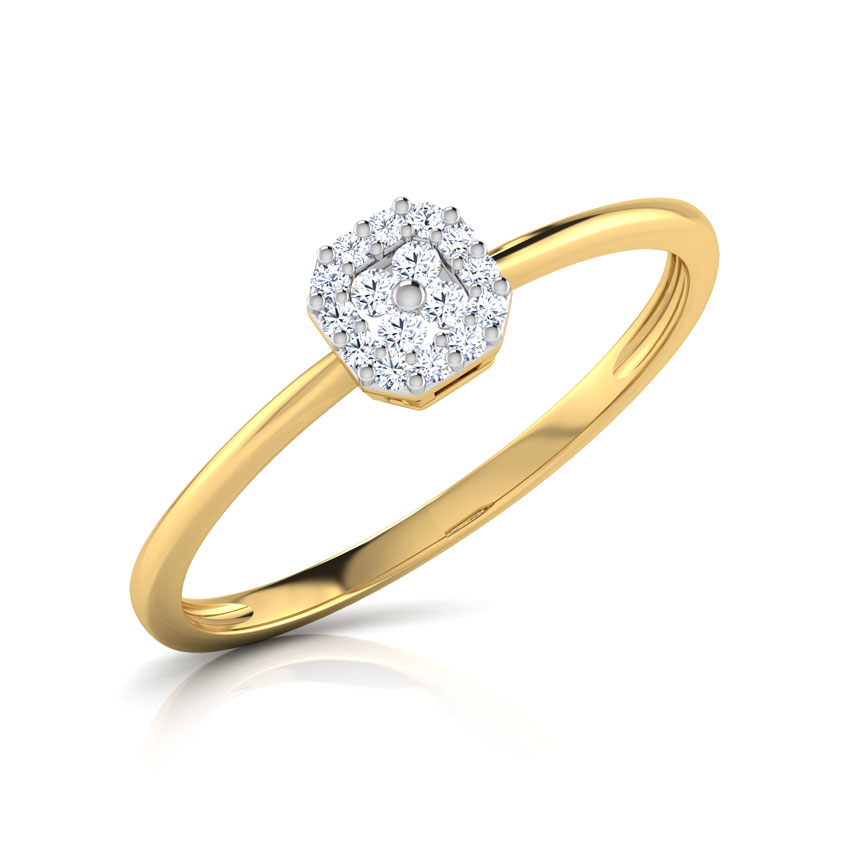 Diamond Rings 14 Karat Yellow Gold Sophia Diamond Flock Ring