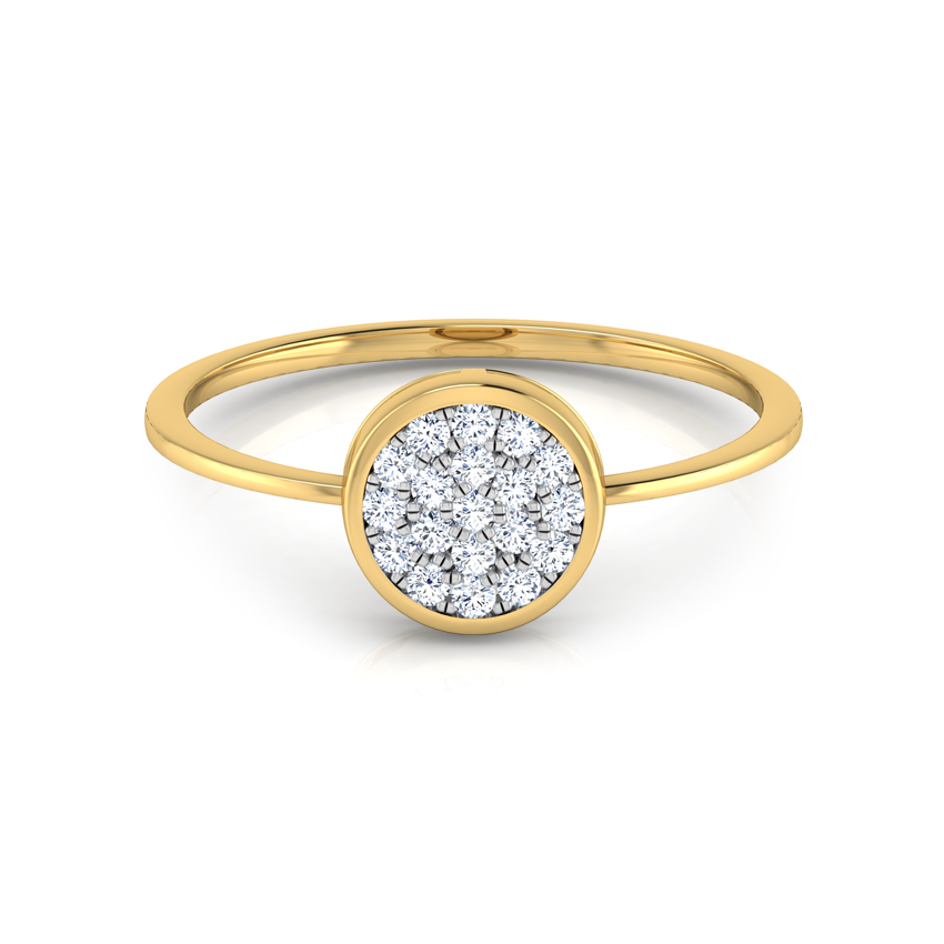 Zoe Button Diamond Ring