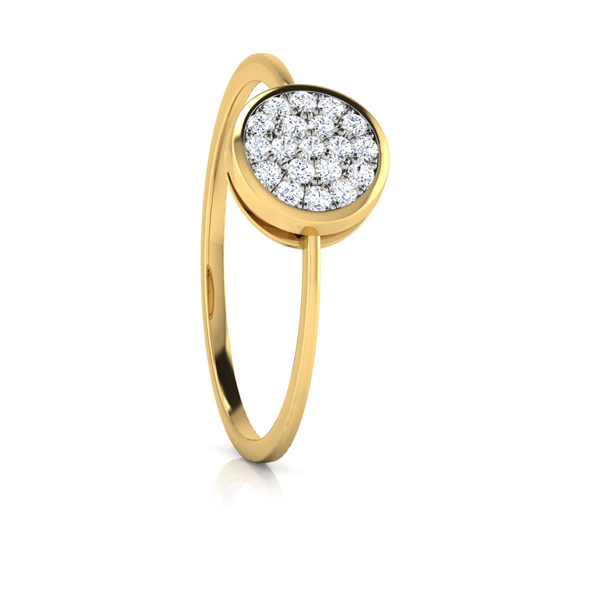 Zoe Button Diamond Ring