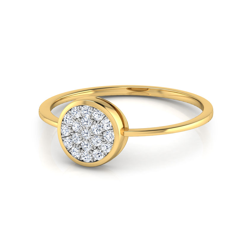 Zoe Button Diamond Ring