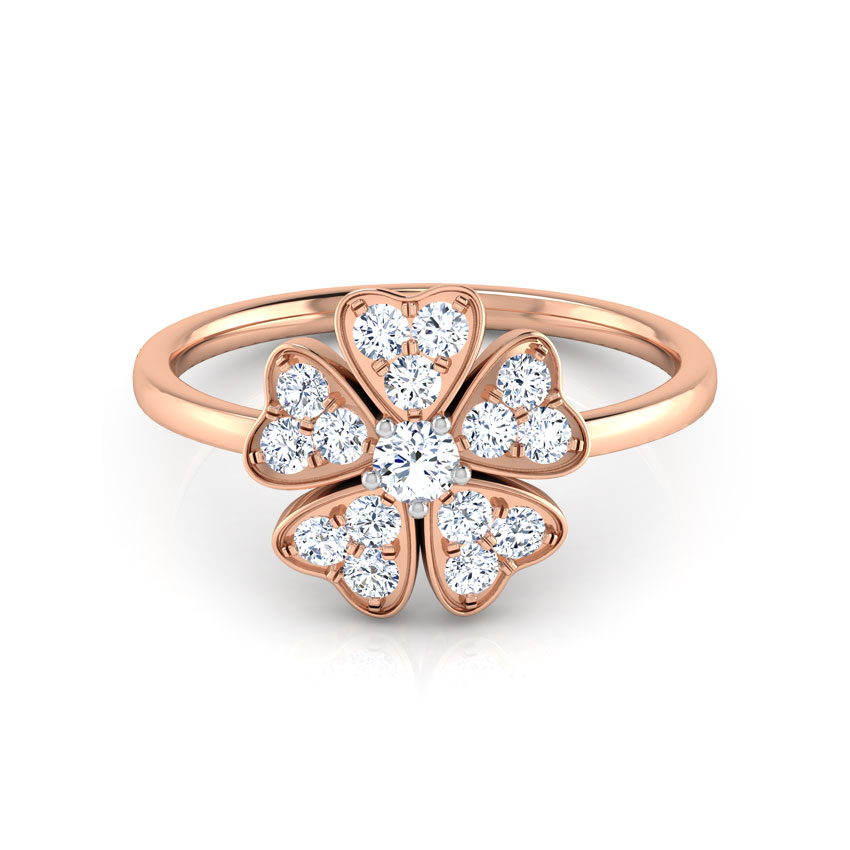 Clover Heart Flora Diamond Ring