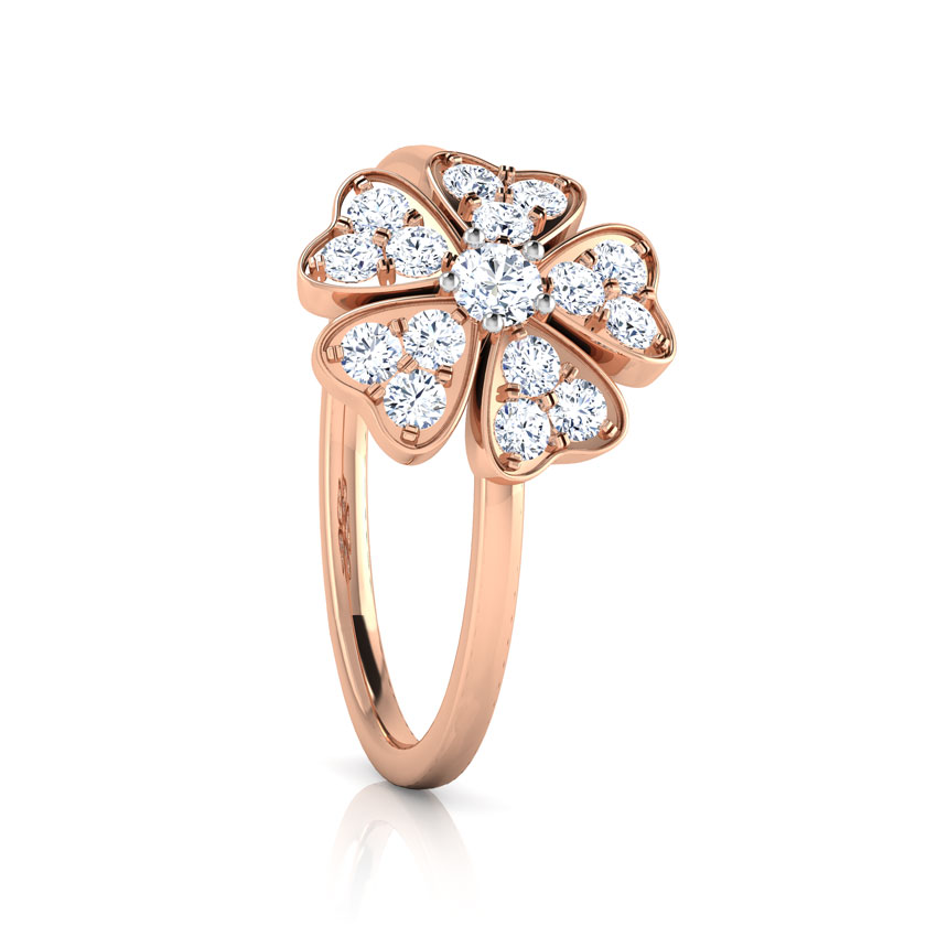 Clover Heart Flora Diamond Ring
