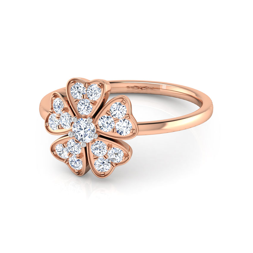 Clover Heart Flora Diamond Ring
