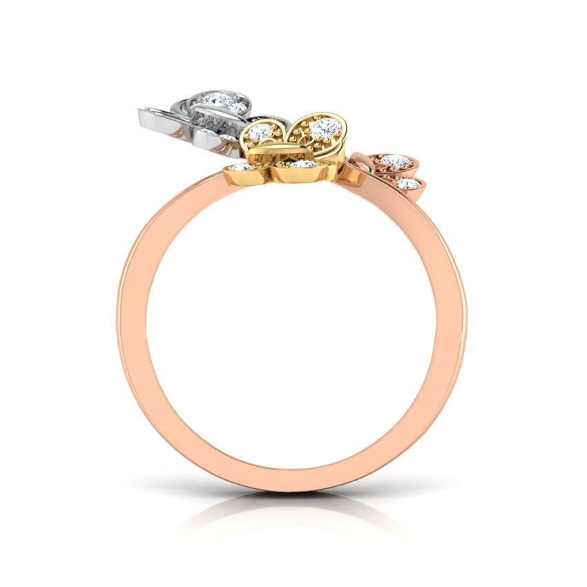 Trio Butterfly Diamond Ring