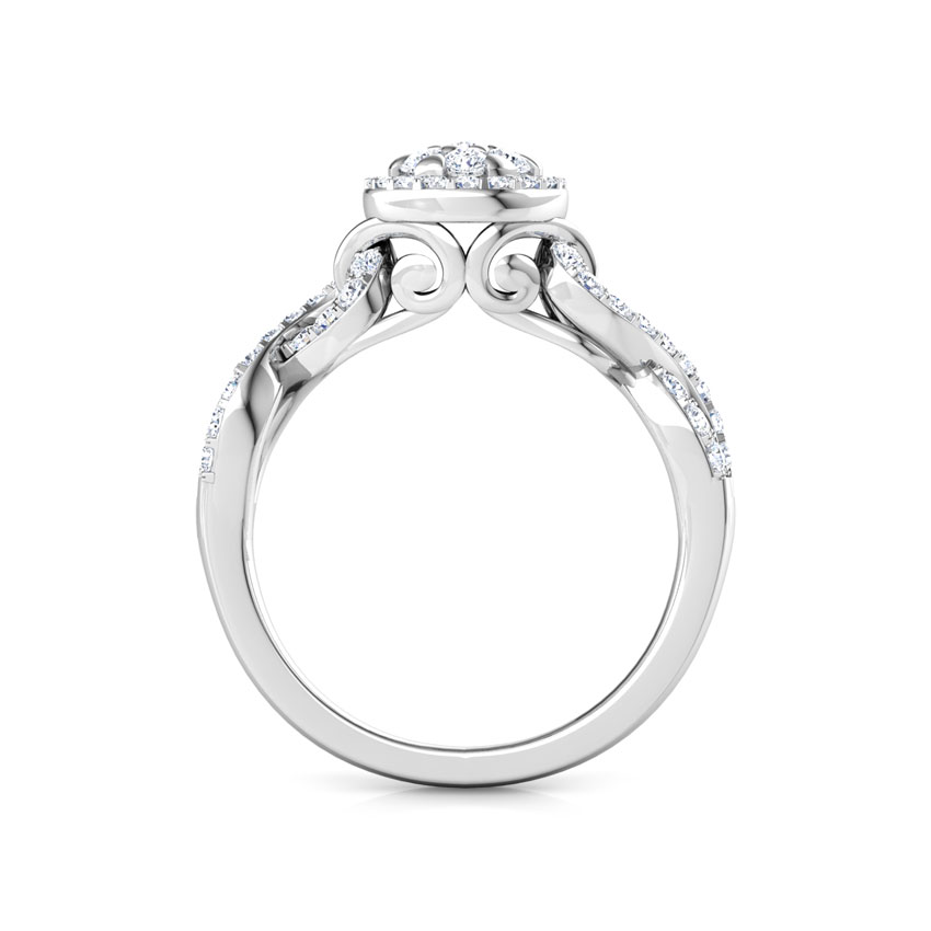 Diamond Rings 18 Karat White Gold Lyra Braided Diamond Ring
