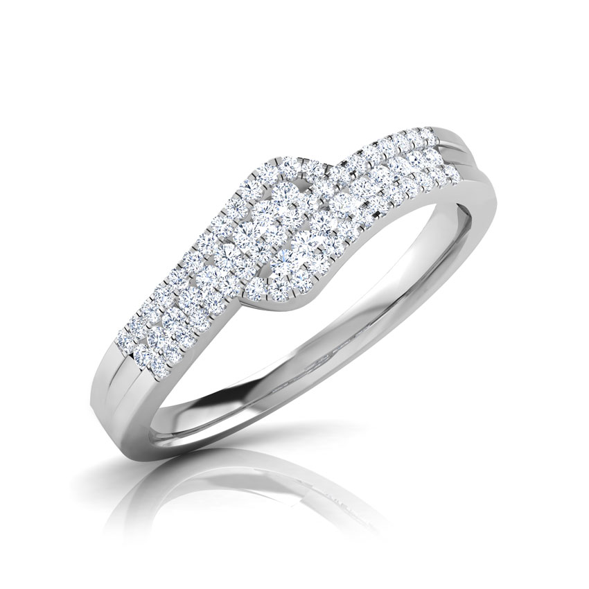 Elsa Overlapped Diamond Band