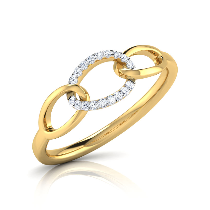 Diamond Rings 18 Karat Yellow Gold Becca Linked Diamond Ring