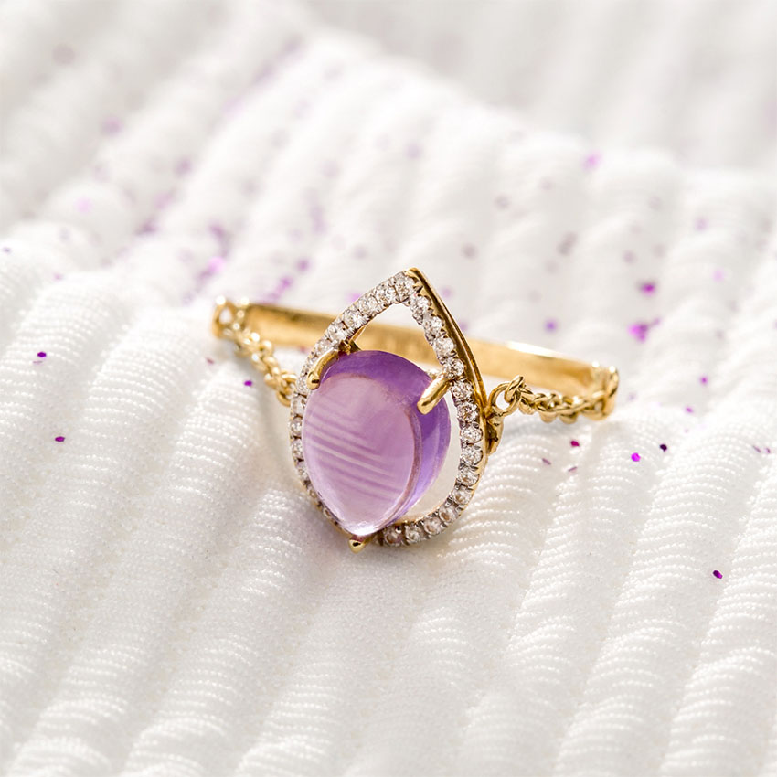Iris Pear Ring