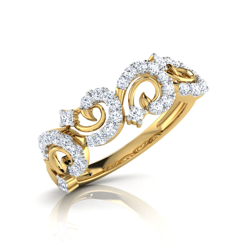 Tia Swirl Diamond Band