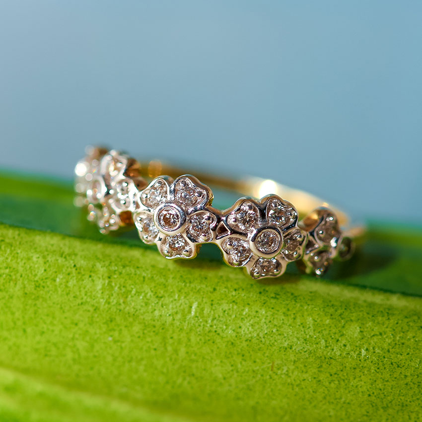 Flo Floral Diamond Band