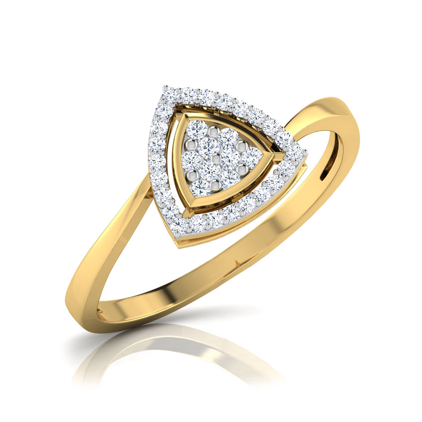 Daisy Triangle Halo Ring