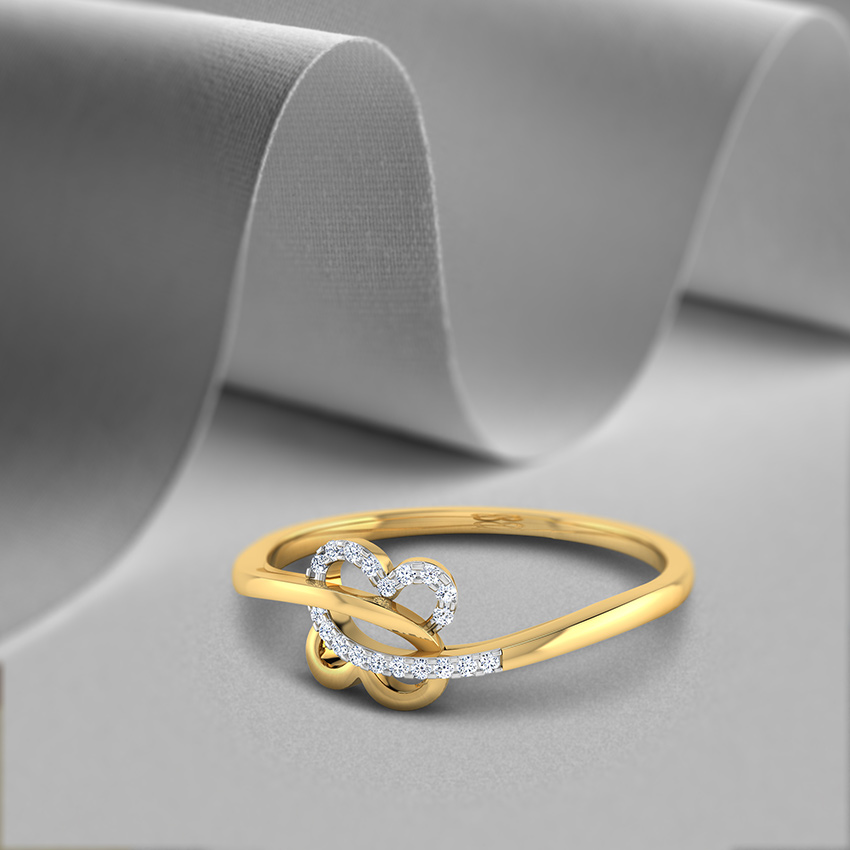 Suzy Intertwine Heart Diamond Ring