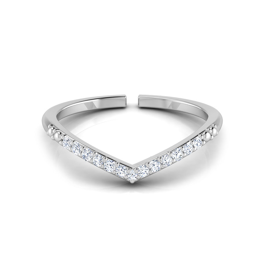 Curved Diamond Midi Ring