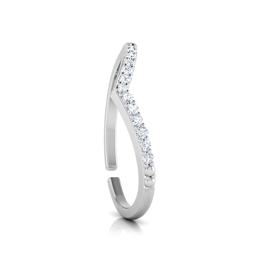 Curved Diamond Midi Ring