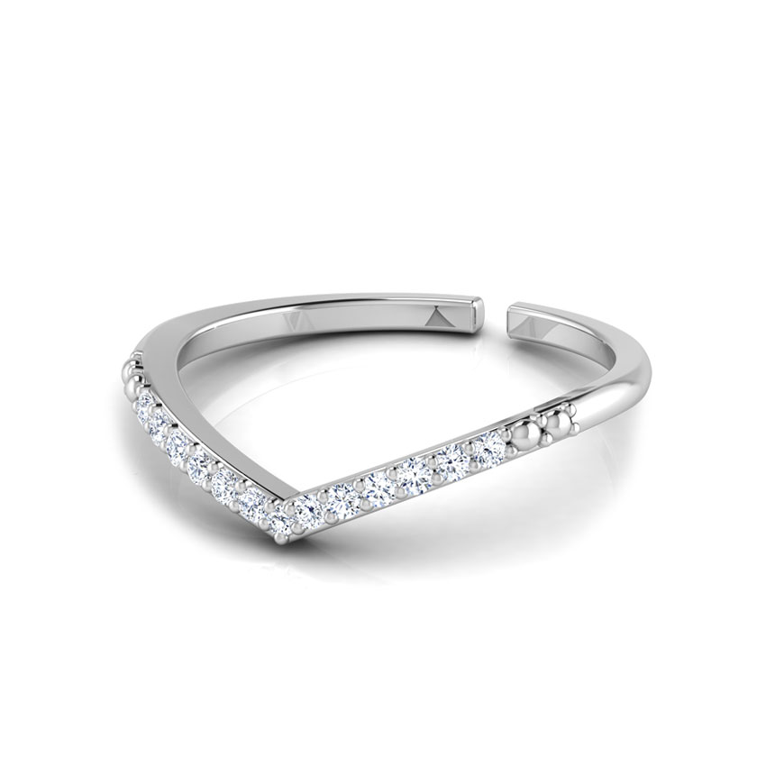 Curved Diamond Midi Ring