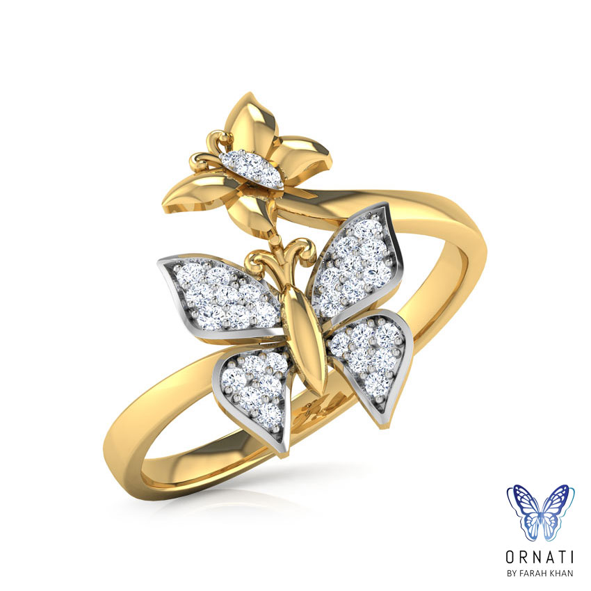 Butterfly Swarm Diamond Ring