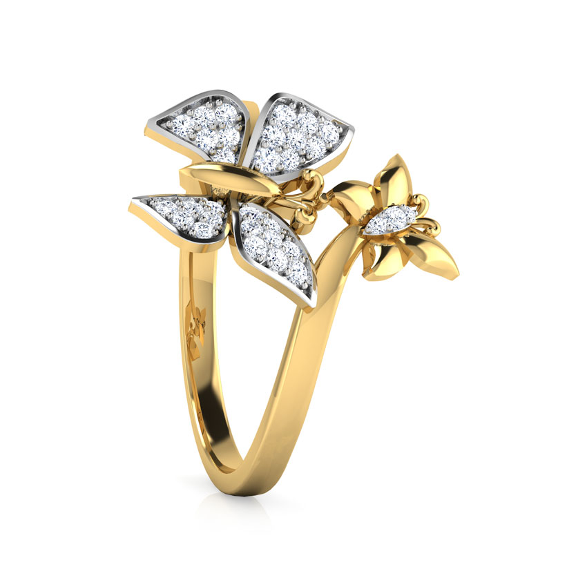 Butterfly Swarm Diamond Ring