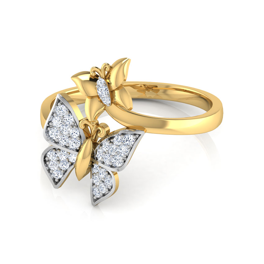 Butterfly Swarm Diamond Ring