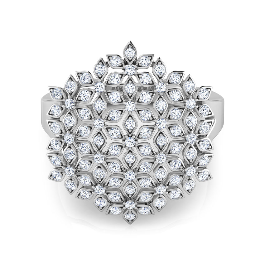 Floret Mesh Diamond Ring